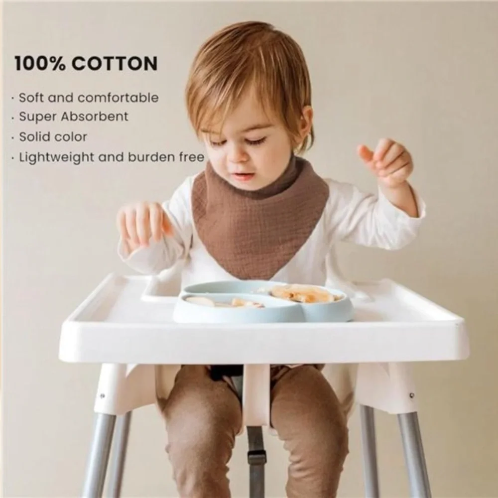 Muslin Baby Bibs 10Pack Baby Bandana Drool Bibs 100%Cotton for Unisex Boys Girls